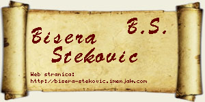Bisera Steković vizit kartica